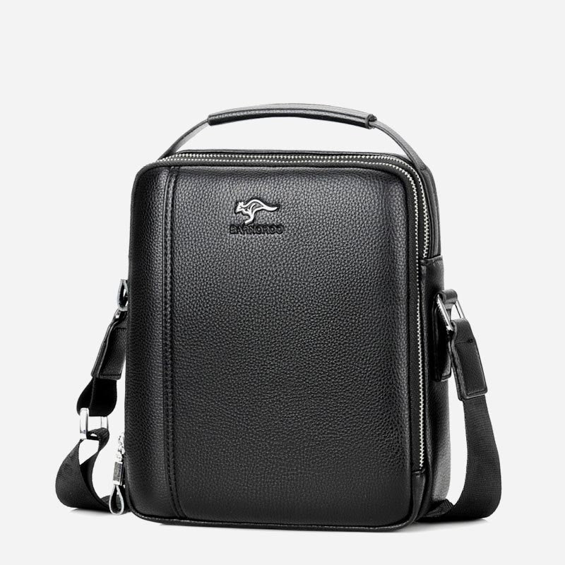 Messenger Bag for Men PU Leather Minimalist Business Crossbody Bag