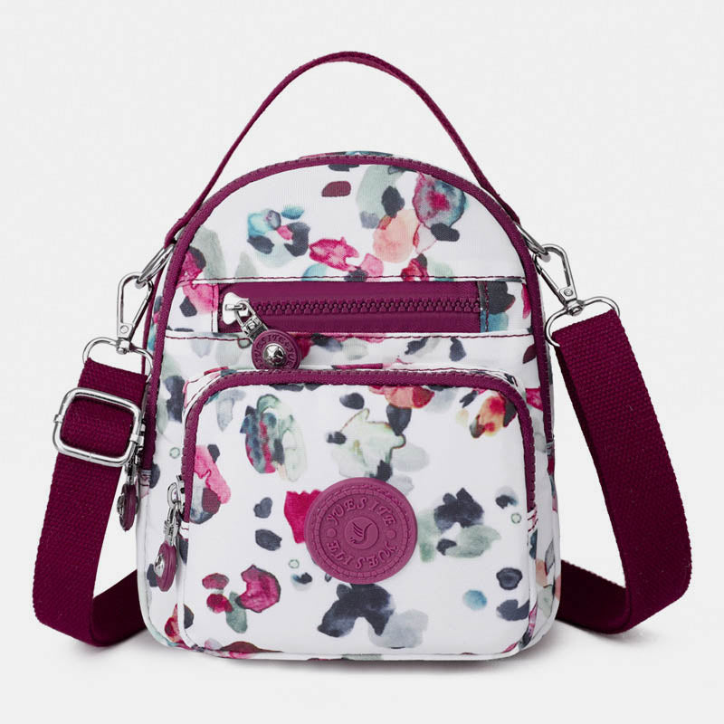 Floral Print Sling Bags for Women Crossbody Backpack Multipurpose Shoulder Bag