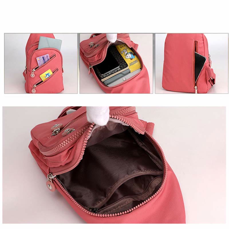 Sling Bag for Women Large Capacity Waterproof Casual Nylon Crossbody Bag