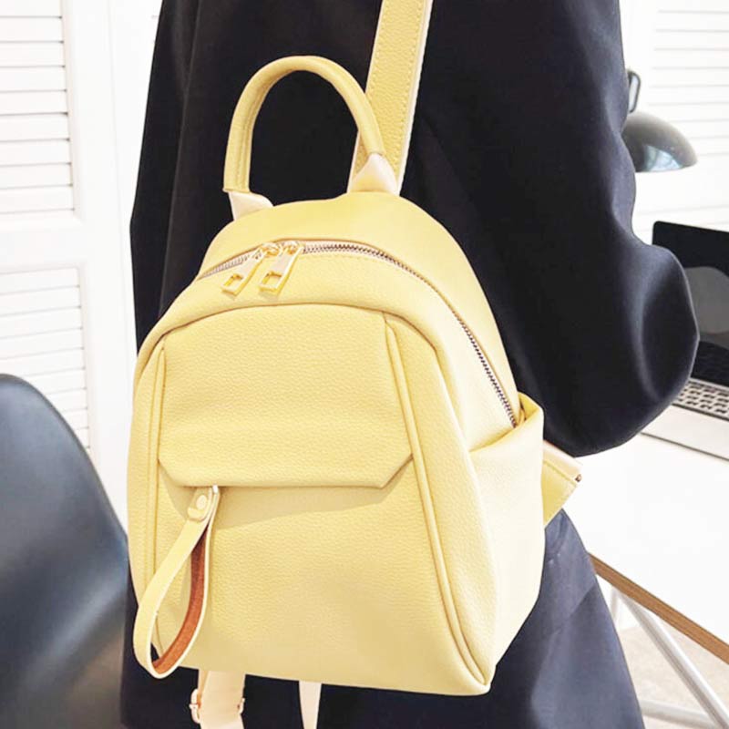 Women Mini Backpack Small Travel Casual PU Leather Daypack Purses