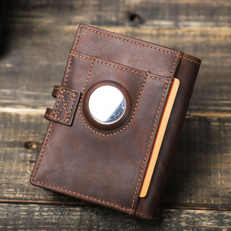 Roomy Leather Airtag Wallet