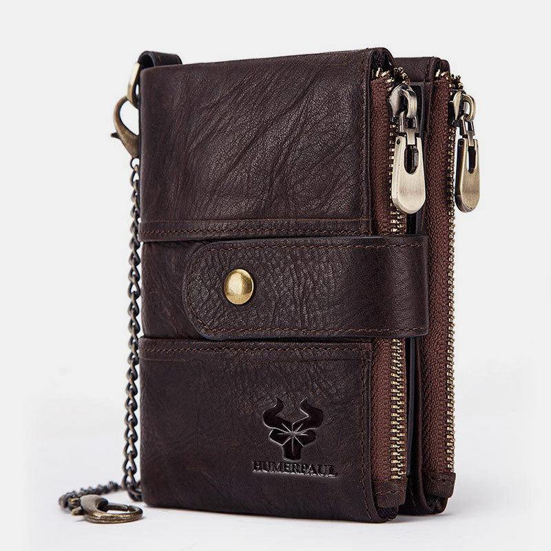 RFID Genuine Leather Large Capacity Wallet