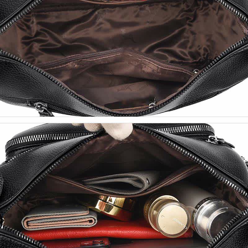 Casual Crossbody Purse for Women Multi-Pocket PU Leather Shoulder Handbag