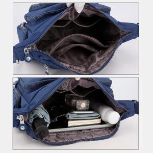 Waterproof Multi-Pocket Solid Crossbody Bag