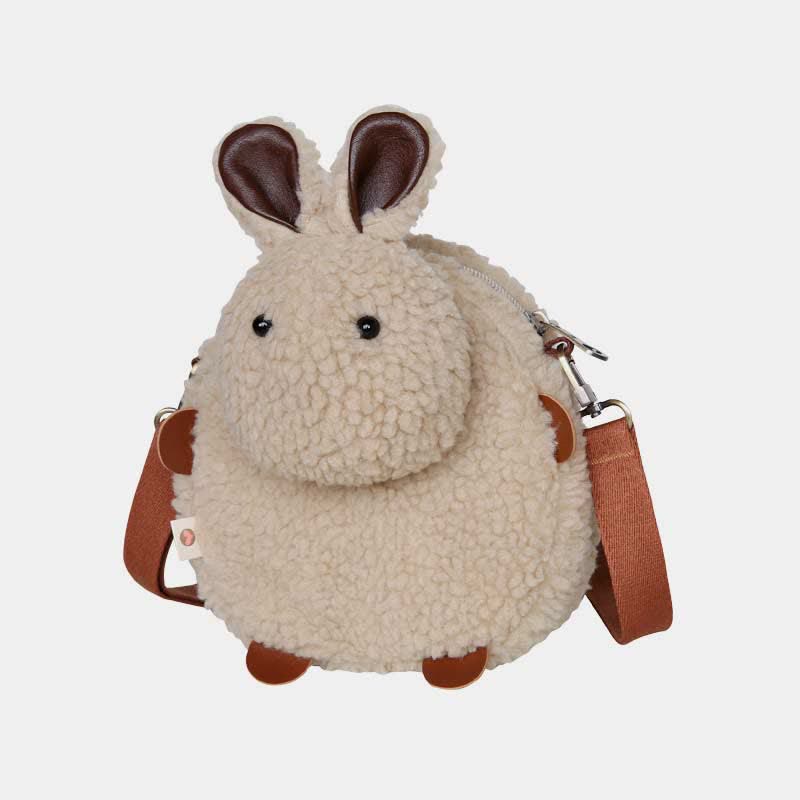 Cute Plush Bunny Crossbody Bag Fluffy Rabbit Shoulder Bag Handbags