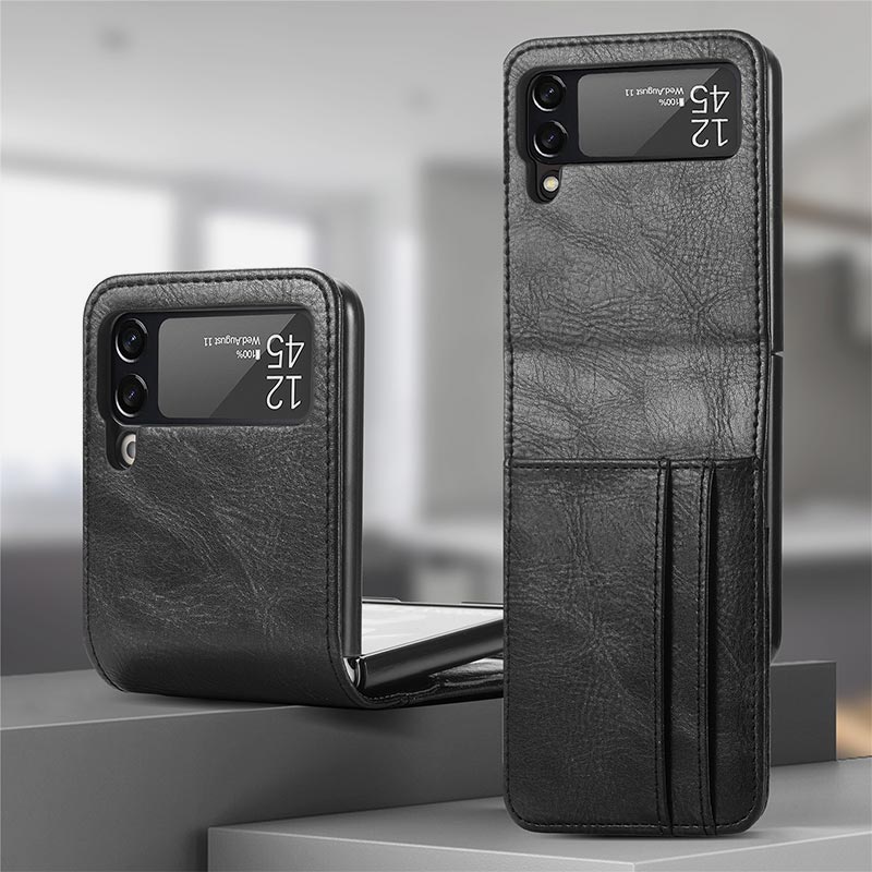 Samsung Galaxy Z Flip& Z Flip 3/4/5/6 Phone Case Leather Phone Bag with Multi-Slot