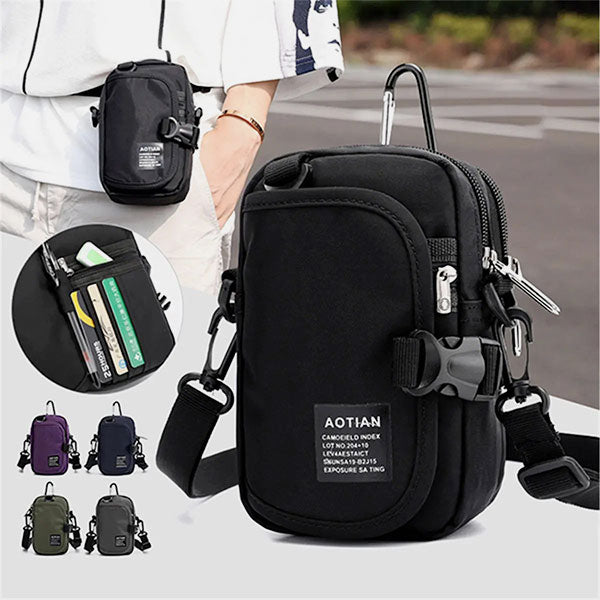 Waterproof Multifunction Solid Crossbody Bag