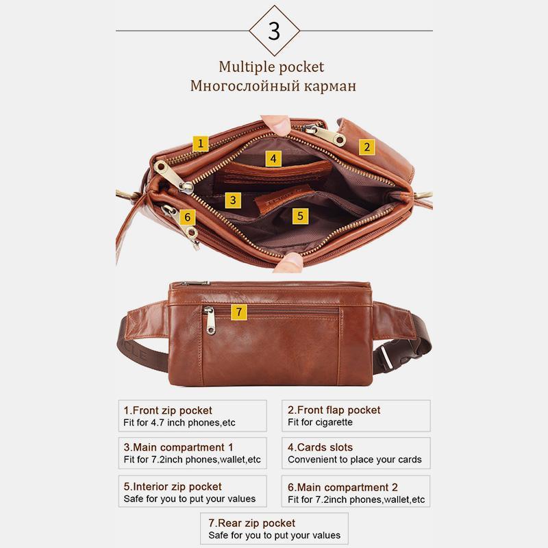 Vintage Multi-Carry Genuine Leather Sling Bag