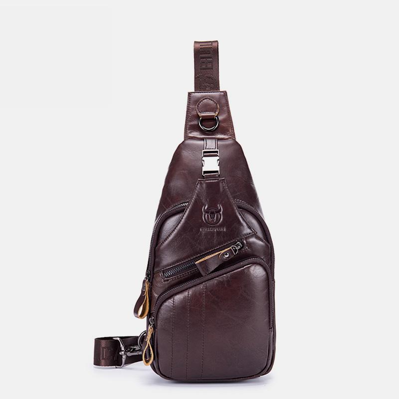 Genuine Leather Vintage Multifunction Sling Bag