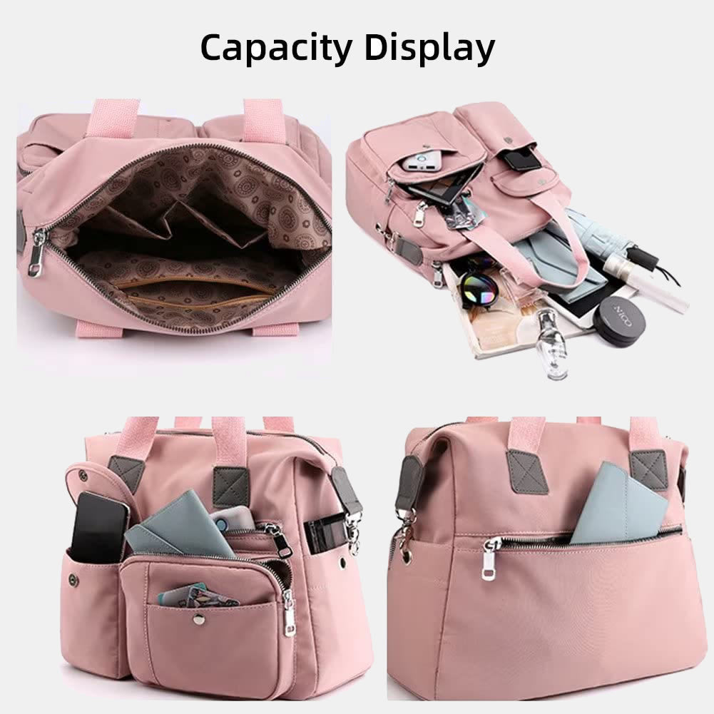 Waterproof Lightweight Multi-Pocket Large Capacity Casual Tote Crossbody Bag